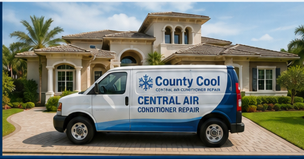 County Cool service van parked outside a home