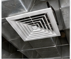 Ceiling vent showing airflow-related air conditioner service