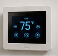 Thermostat display for air conditioner repair service